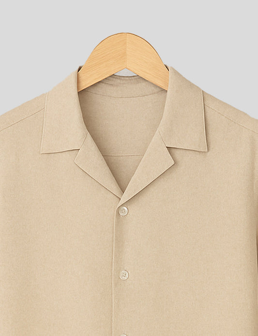 Brown Mandala Mens Cotton Comfort Half Sleeve Shirt - XPST