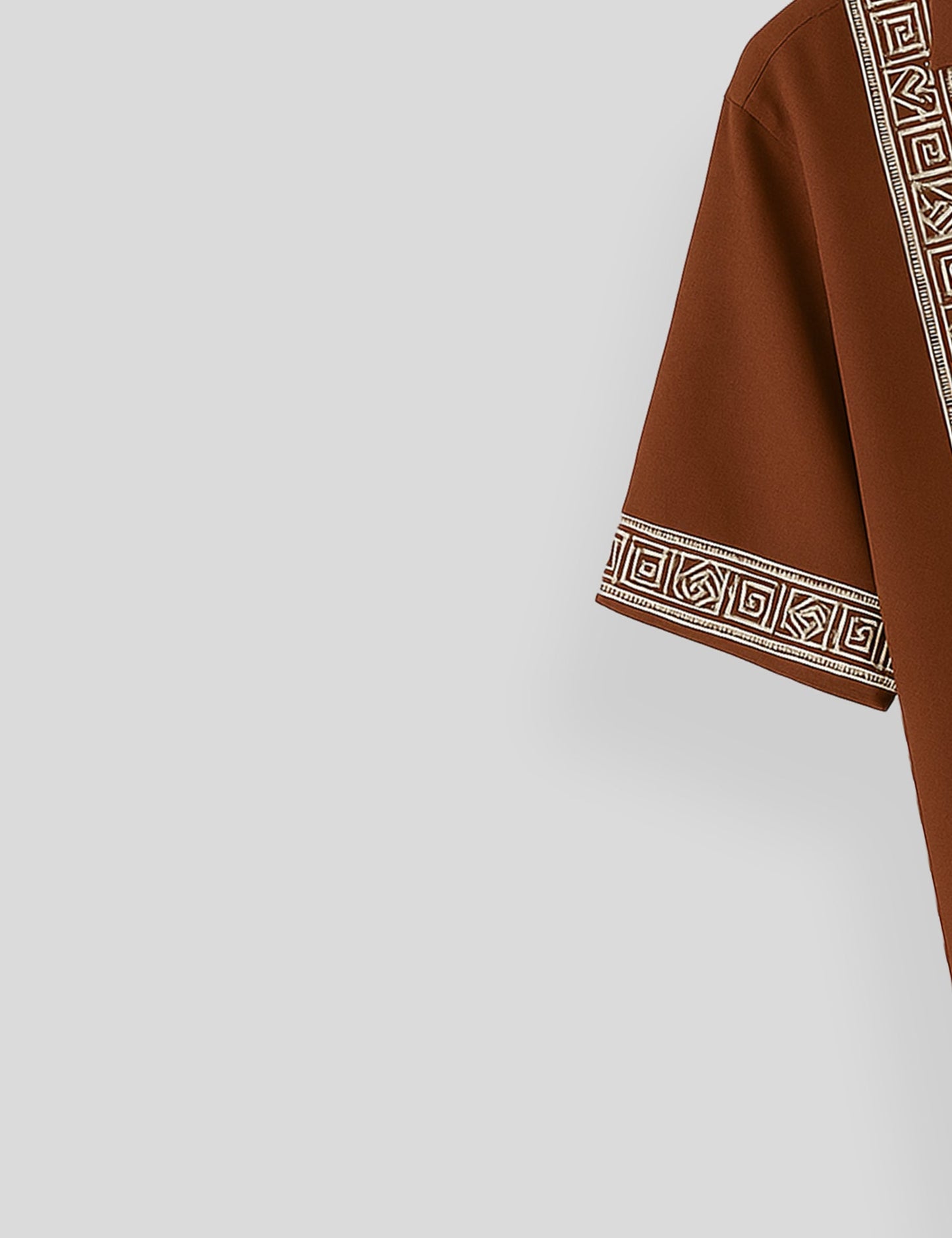 Brown Square Pattern SmartFit Mens Cotton Shirt Half Sleeves - XPST