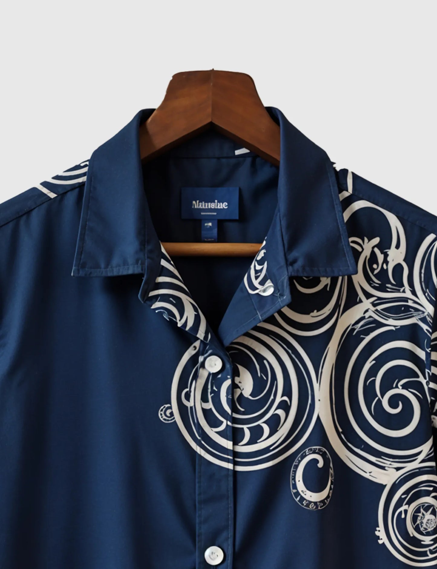 Blue Geometry Men's Half Sleeves Printed Shirt Exclusive