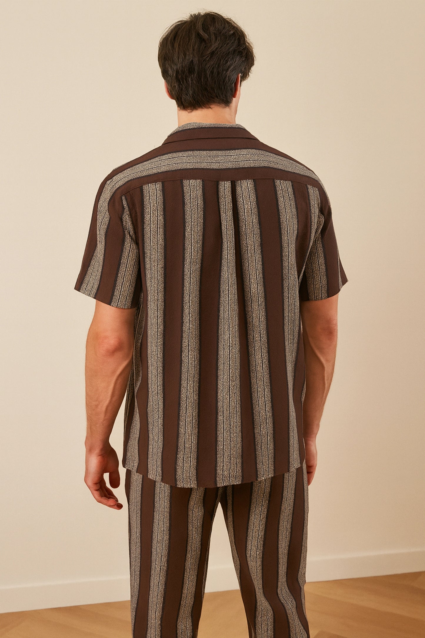 Brown Line Men's Casual Half Sleeve Shirt and Trouser Co-ord Set