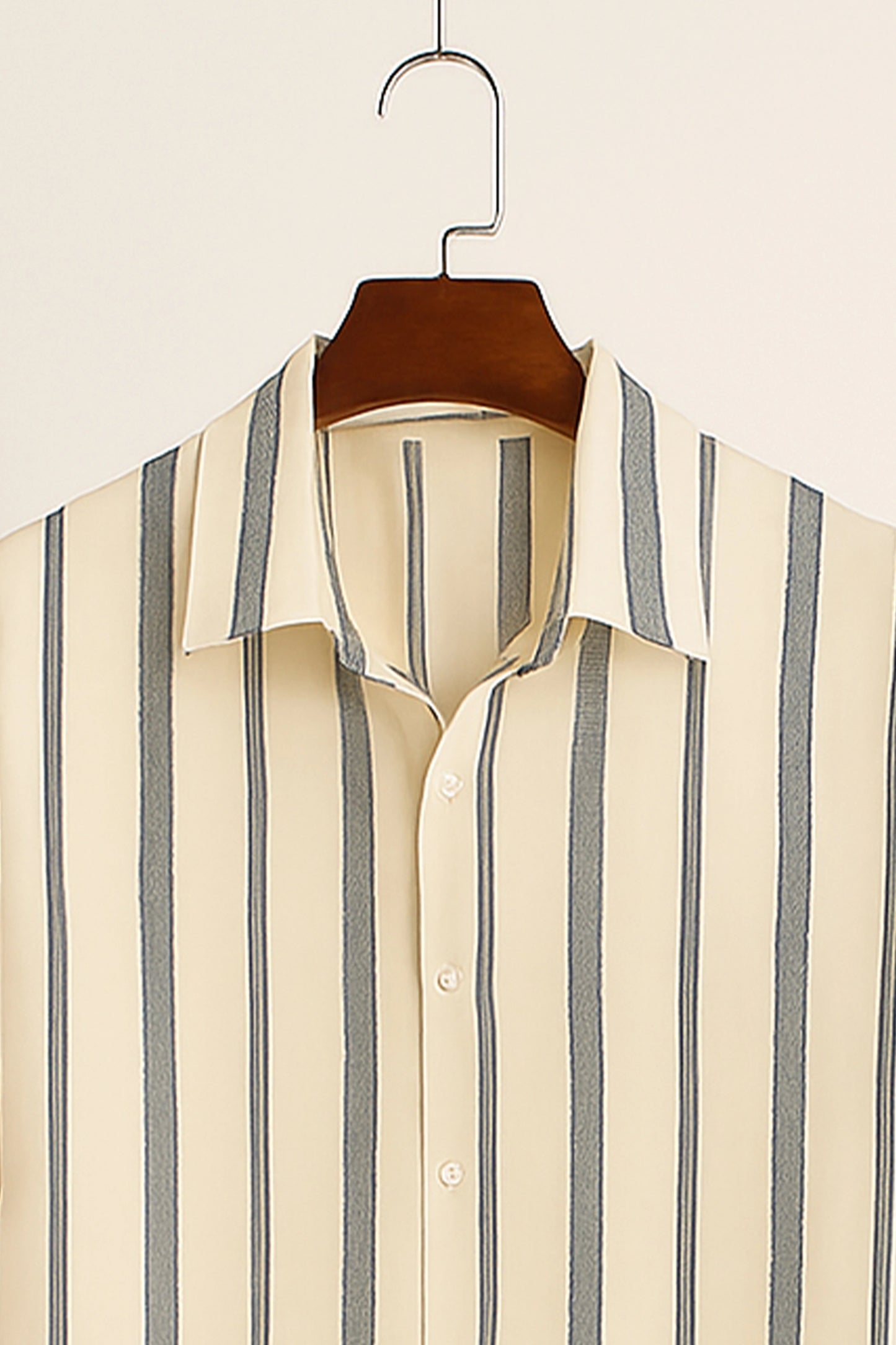 Cream Line Men's Casual Half Sleeve Shirt and Trouser Co-ord Set