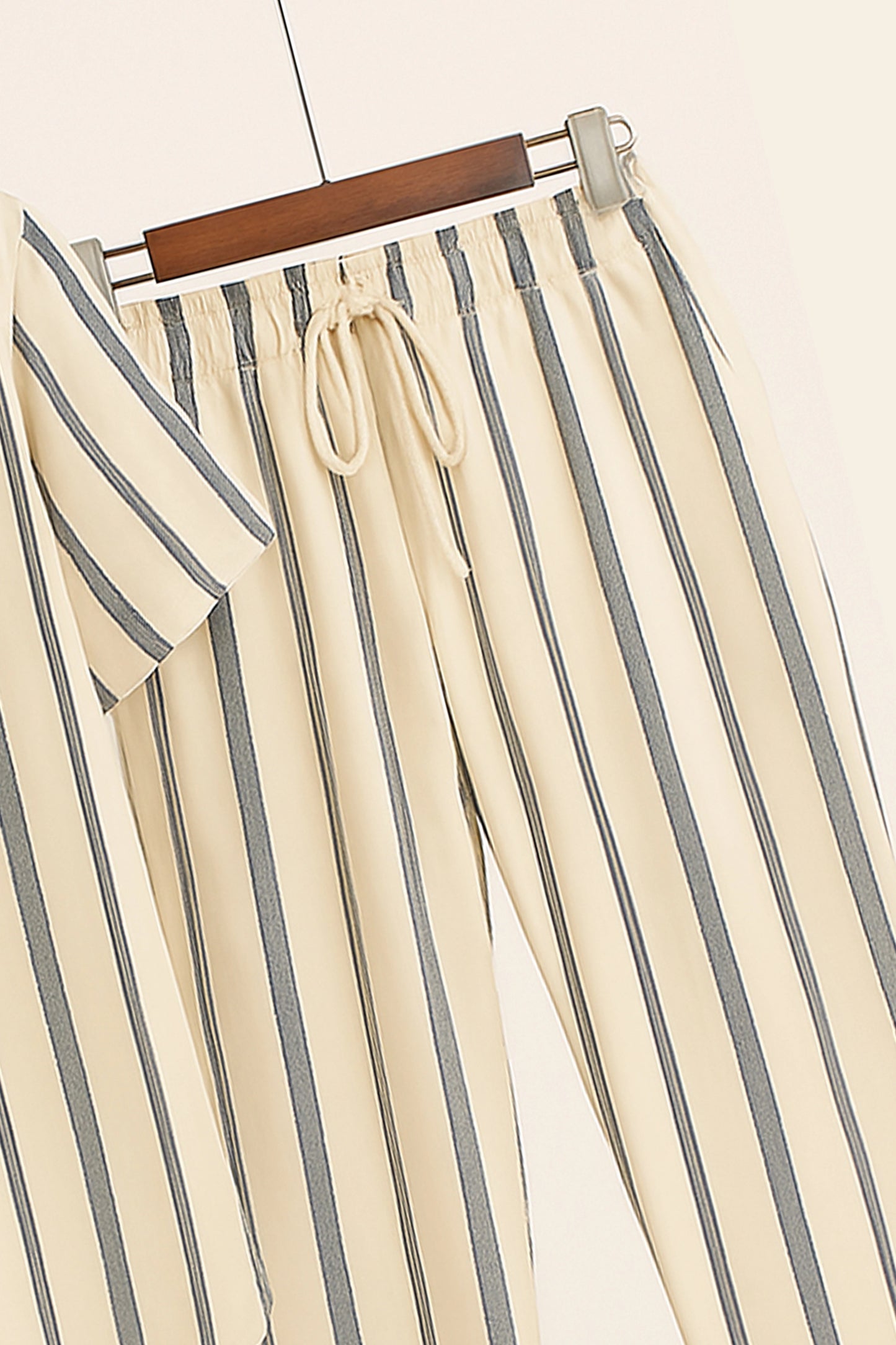 Cream Line Men's Casual Half Sleeve Shirt and Trouser Co-ord Set