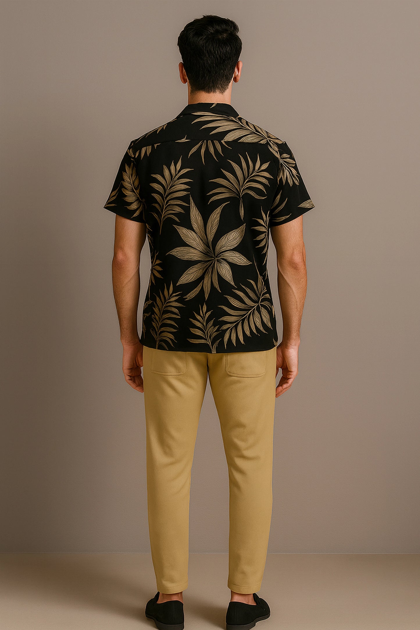 Golden Leaf Men's Casual Half Sleeve Shirt and Trouser Co-ord Set