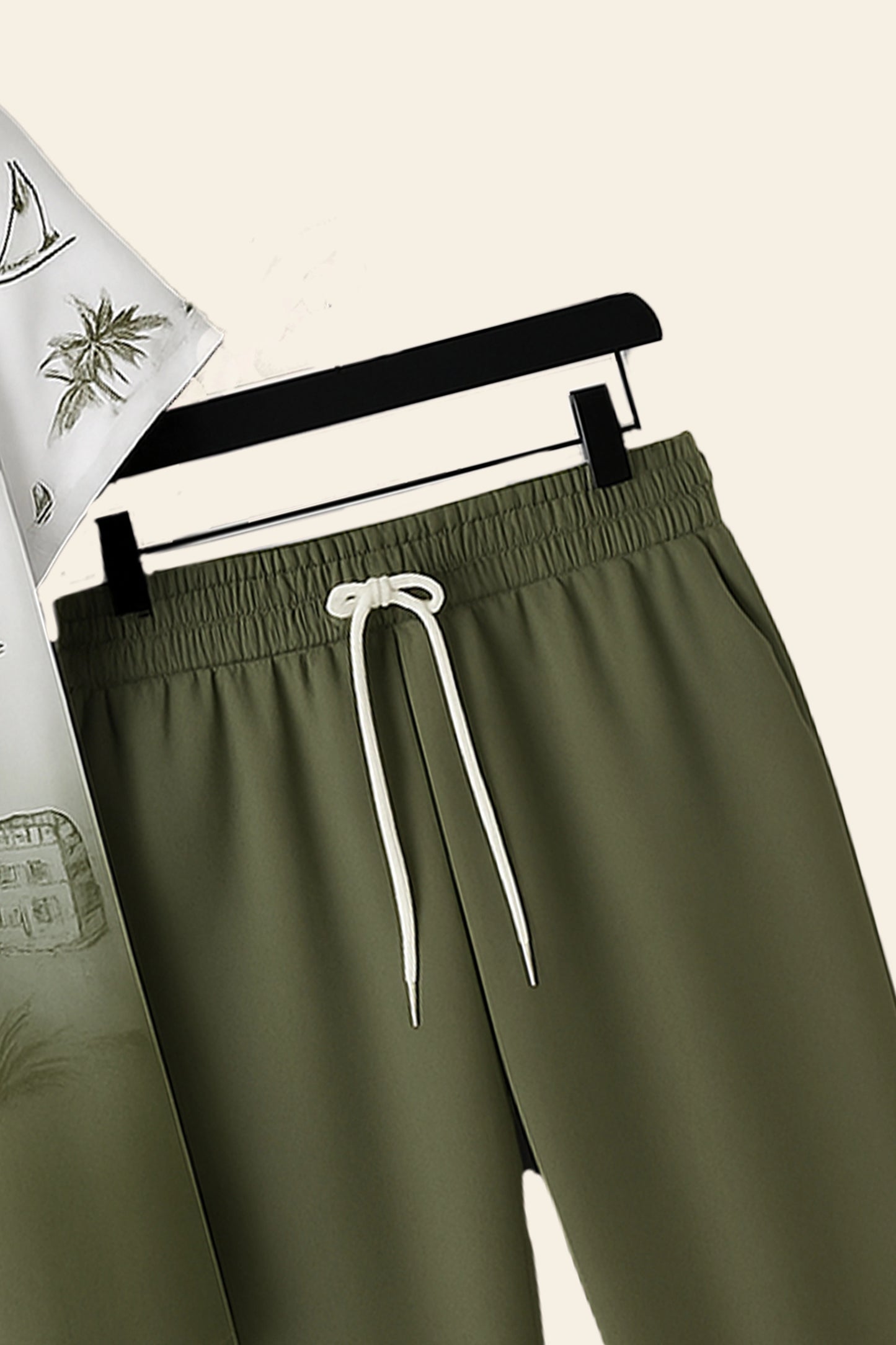 Green Shady Men's Casual Half Sleeve Shirt and Trouser Co-ord Set