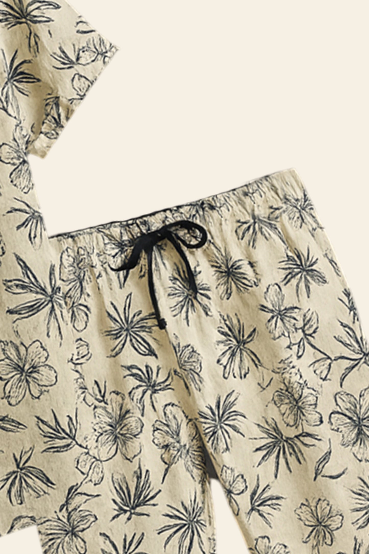 Yellow Mandala Men's Casual Half Sleeve Shirt and Trouser Co-ord Set