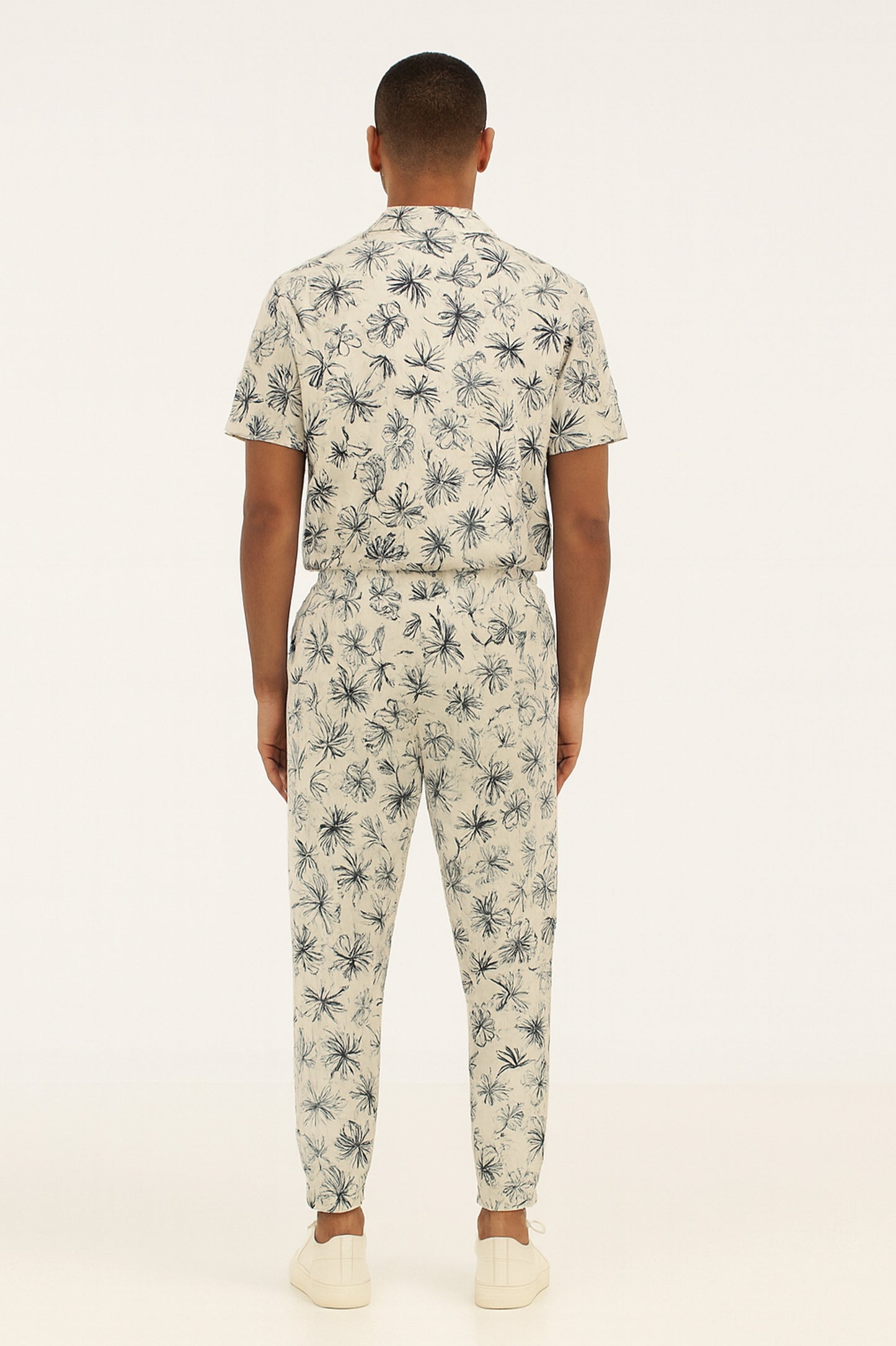 Yellow Mandala Men's Casual Half Sleeve Shirt and Trouser Co-ord Set