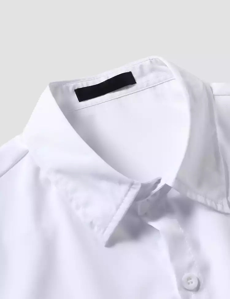 WHITE BUTTERFLY Design Mens Half Sleeves Cotton Shirts