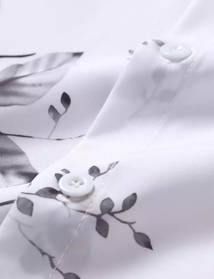 WHITE BUTTERFLY Design Mens Half Sleeves Cotton Shirts