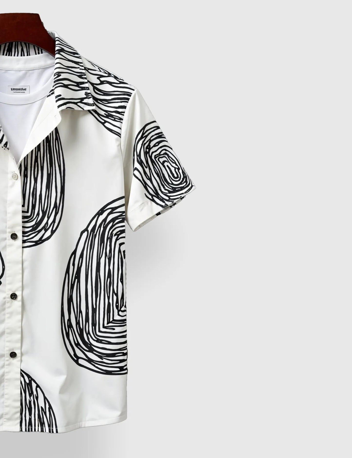White Mandala Men's Half Sleeves Printed Shirt Exclusive