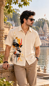 Multi Hanuman Printed Half Sleeves Shirt - XPSTHS