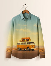 Bus Printed His & Hers Unisex Shirt