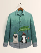 Cat Dog Printed His & Hers Unisex Shirt