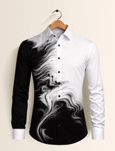 Black Faint Mens Classic Full Sleeves Shirt - XPST