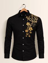 Golden Patch Printed Mens Classic Full Sleeves Shirt - XPST