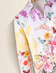 Multi Butterfly Printed Mens Classic Full Sleeves Shirt - XPST