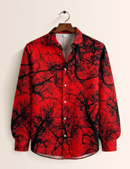 Red Viens Mens Classic Full Sleeves Shirt - XPST