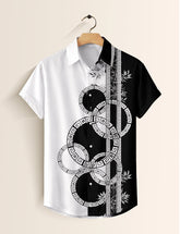 Round Mandala Mens Classic Half Sleeves Shirt - XPST