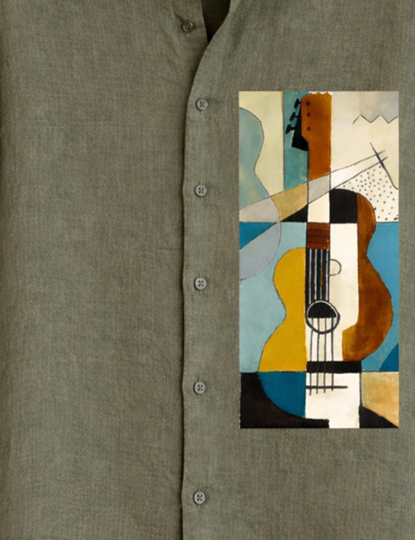 Green Guitar Street Style Men’s Premium Full-Sleeve Shirt - XPST