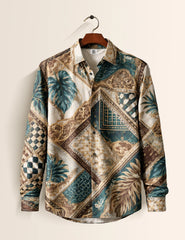 Graphic Mandala Street Style Men’s Premium Full-Sleeve Shirt - XPST