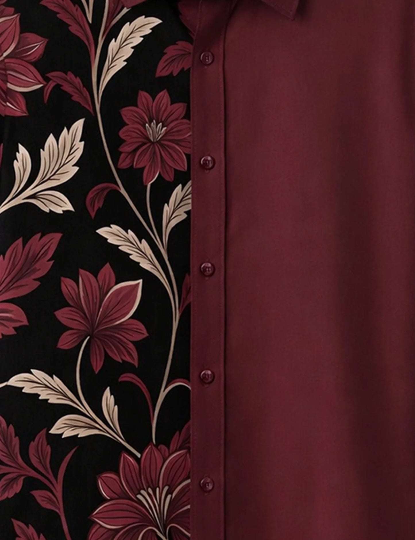 Maroon Mandala Street Style Men’s Premium Full-Sleeve Shirt - XPST