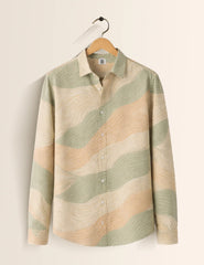 Multi Wave Street Style Men’s Premium Full-Sleeve Shirt - XPST