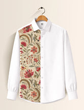 White Mandala Street Style Men’s Premium Full-Sleeve Shirt - XPST