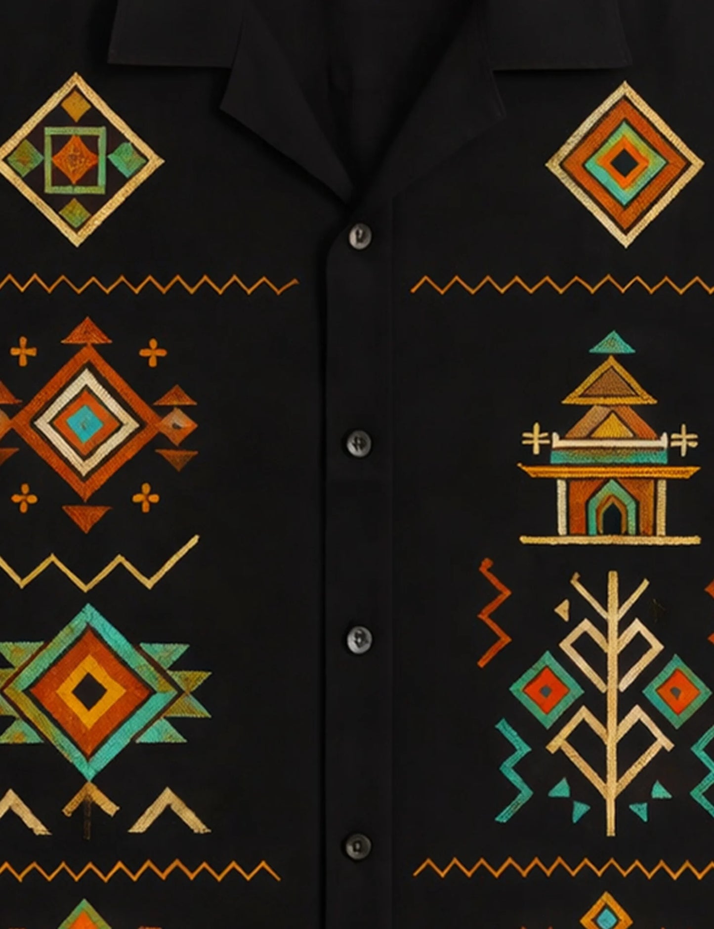 Triangle Black Printed Boys Half Sleeves Shirts - XPST