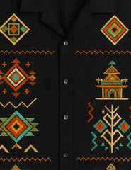 Triangle Black Printed Boys Half Sleeves Shirts - XPST