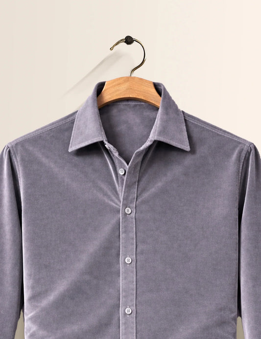 Gray Color Premium Signature Shirt – Elegant Texture & Luxurious Finish - XPST