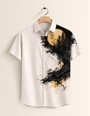 White Moon Mens Classic Half Sleeves Shirt - XPST