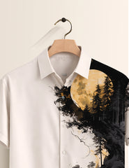 White Moon Mens Classic Half Sleeves Shirt - XPST