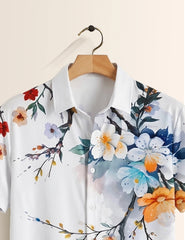 White Rosery Mens Classic Half Sleeves Shirt - XPST