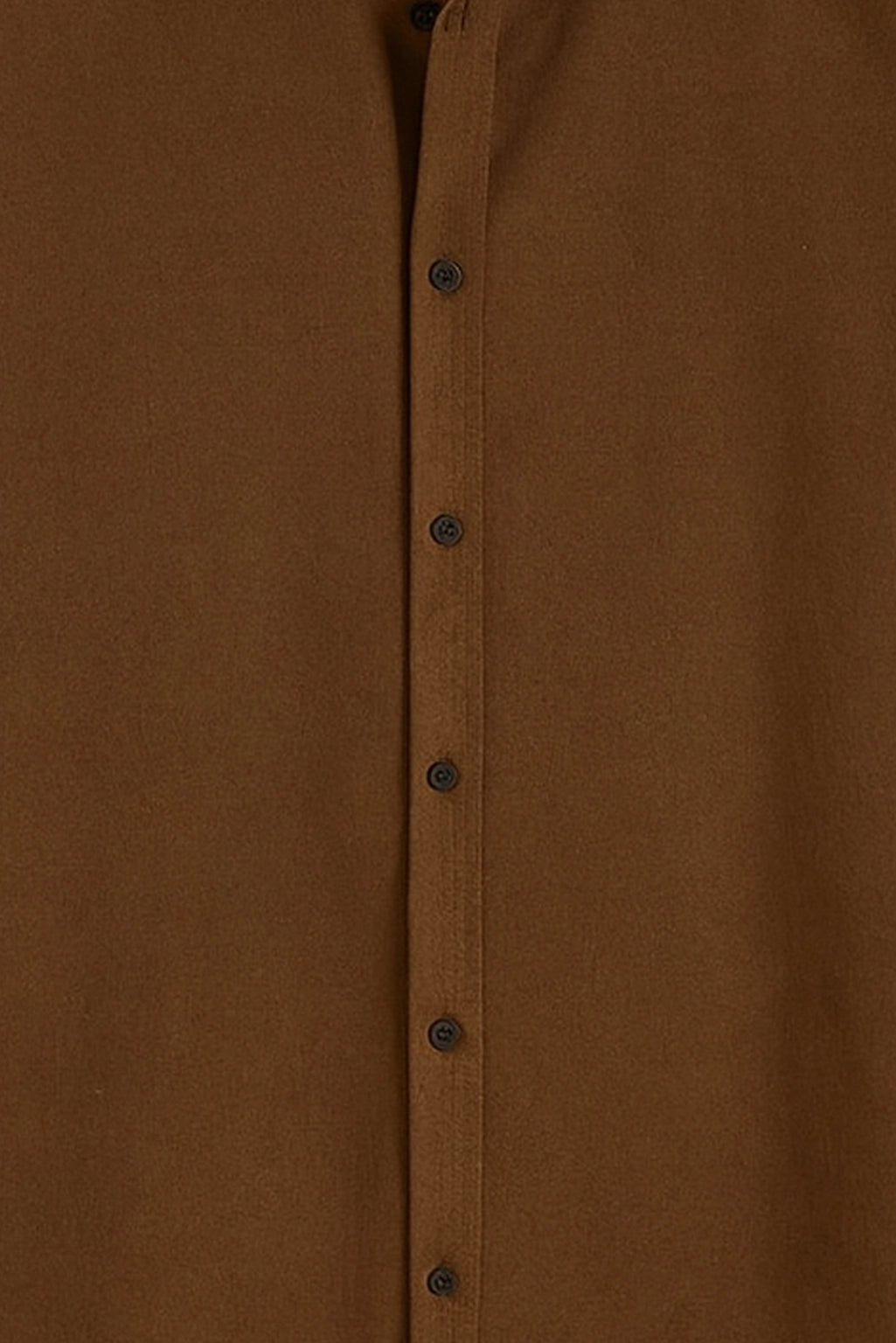 Men Spring And Summer Solid Color Loose Casual Long-Sleeved Shirt Brown Color