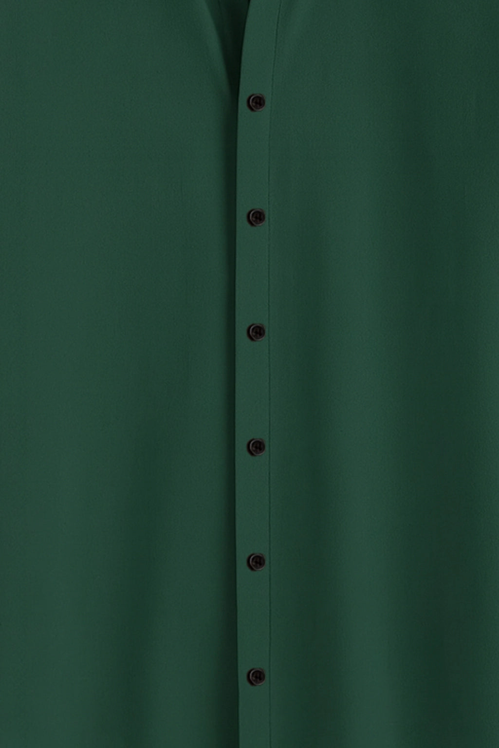 Men Spring And Summer Solid Color Loose Casual Long-Sleeved Shirt Dark Green Color