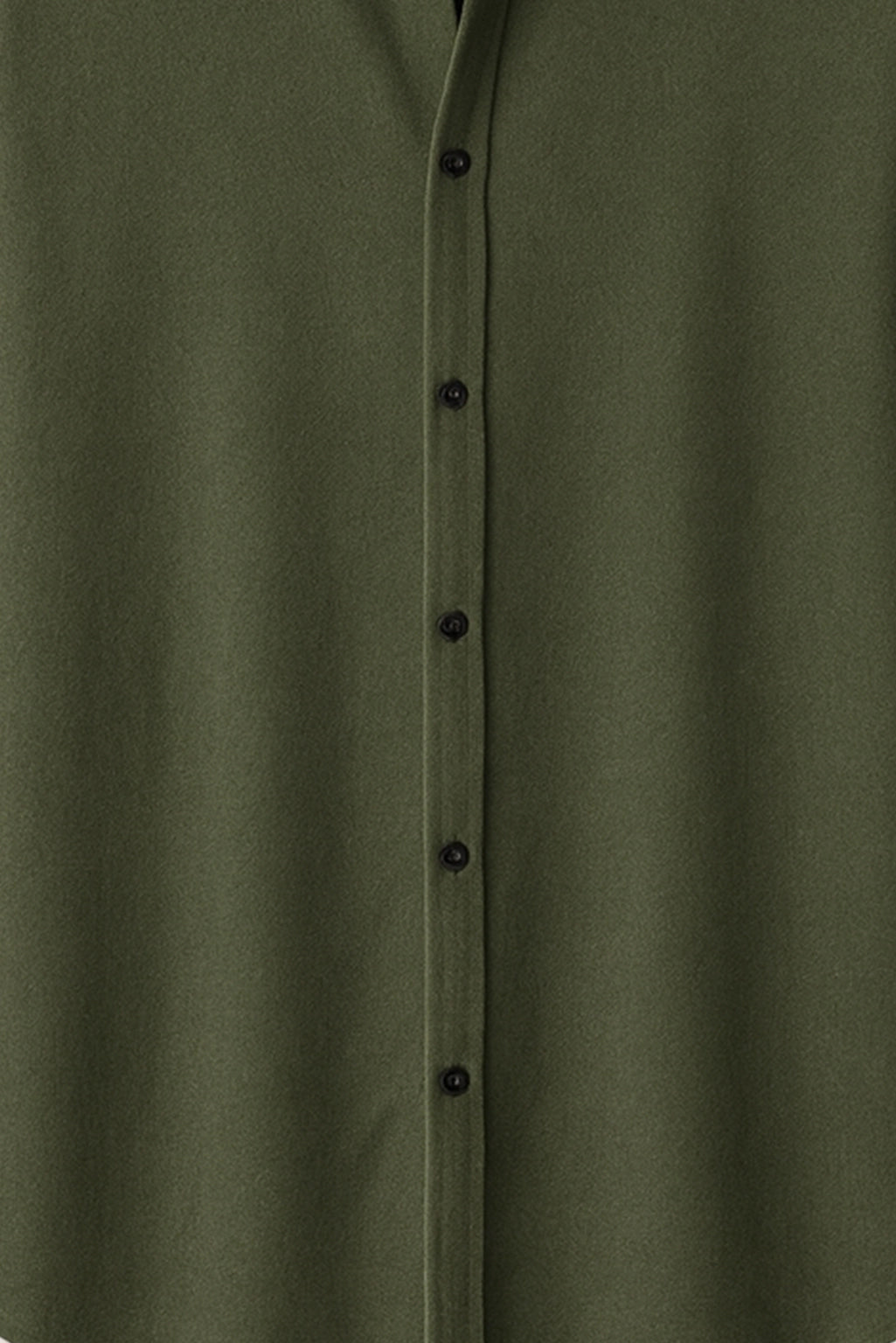 Men Spring And Summer Solid Color Loose Casual Long-Sleeved Shirt Green Color