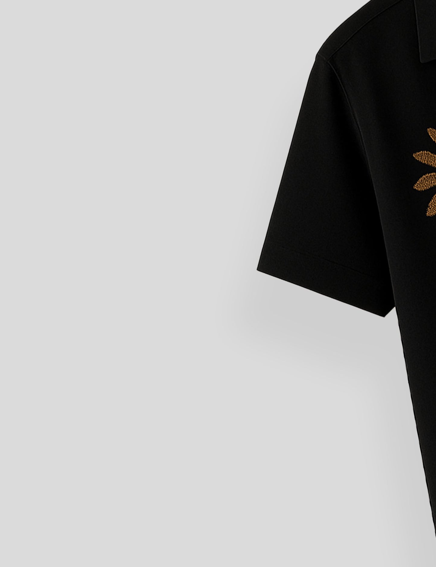 Black Coconut Tree Printed Mens Premium Cotton Half Sleeve Shirt - XPST