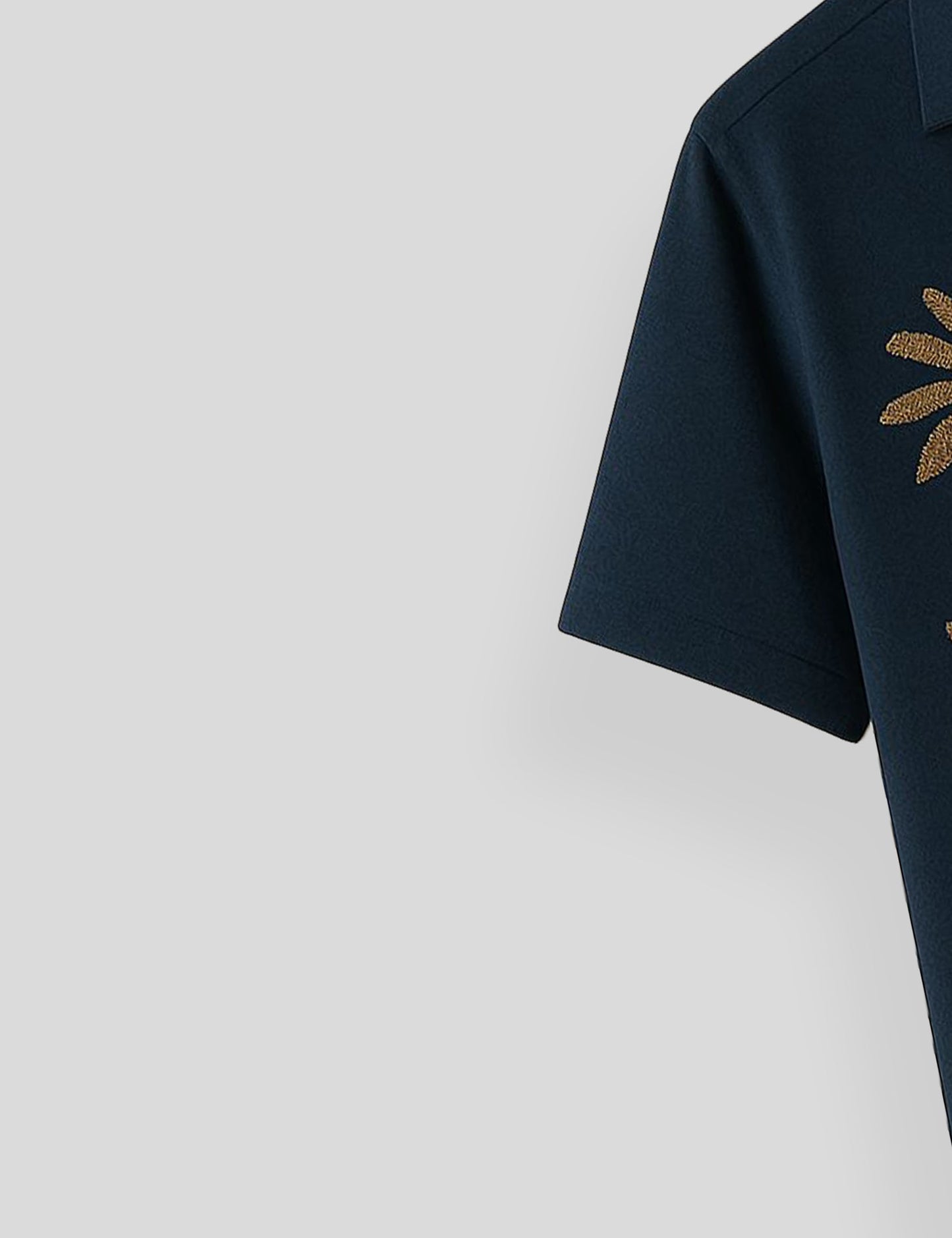 Blue Coconut Tree Printed Mens Premium Cotton Half Sleeve Shirt - XPST