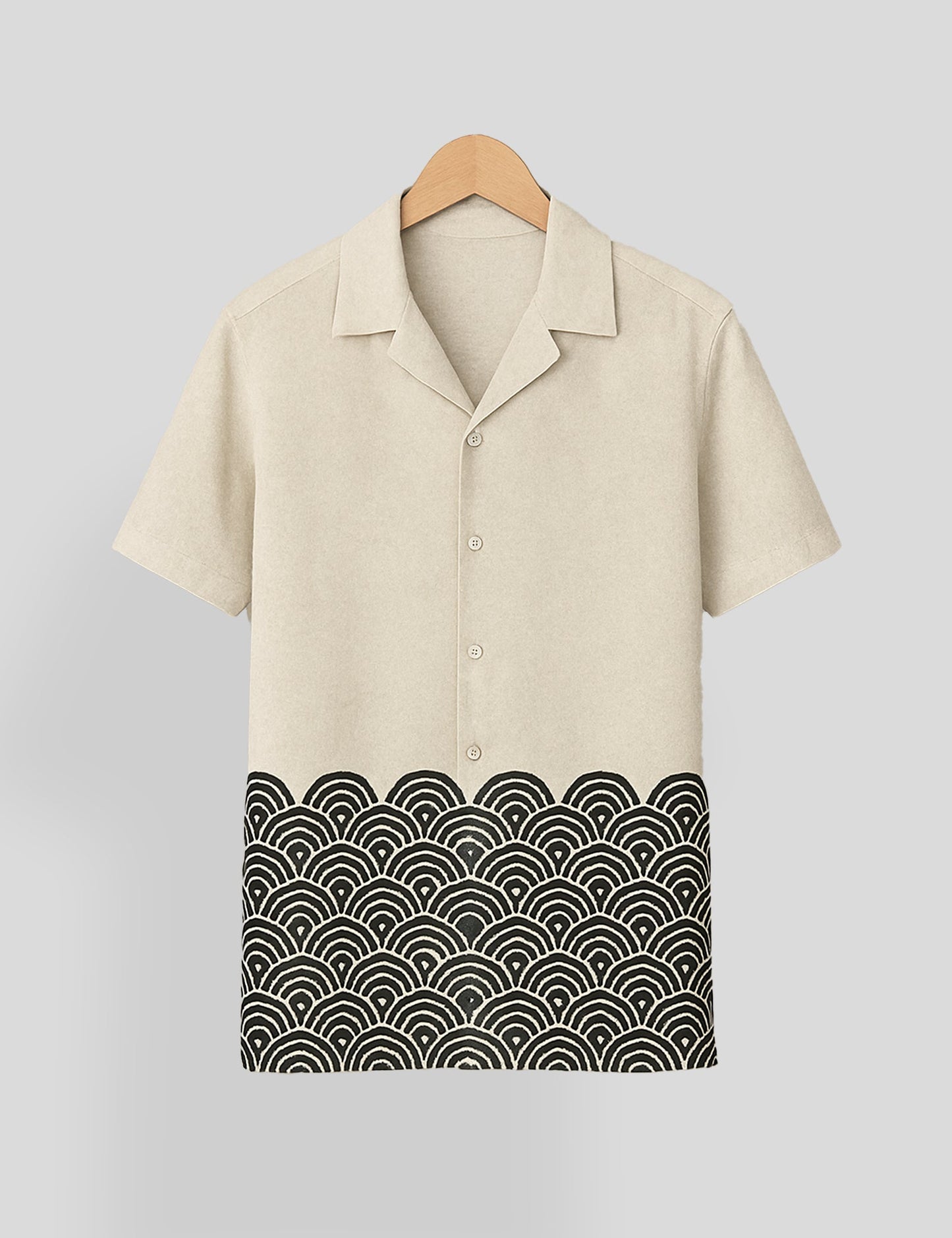 Black Mandala Mens Cotton Comfort Half Sleeve Shirt - XPST