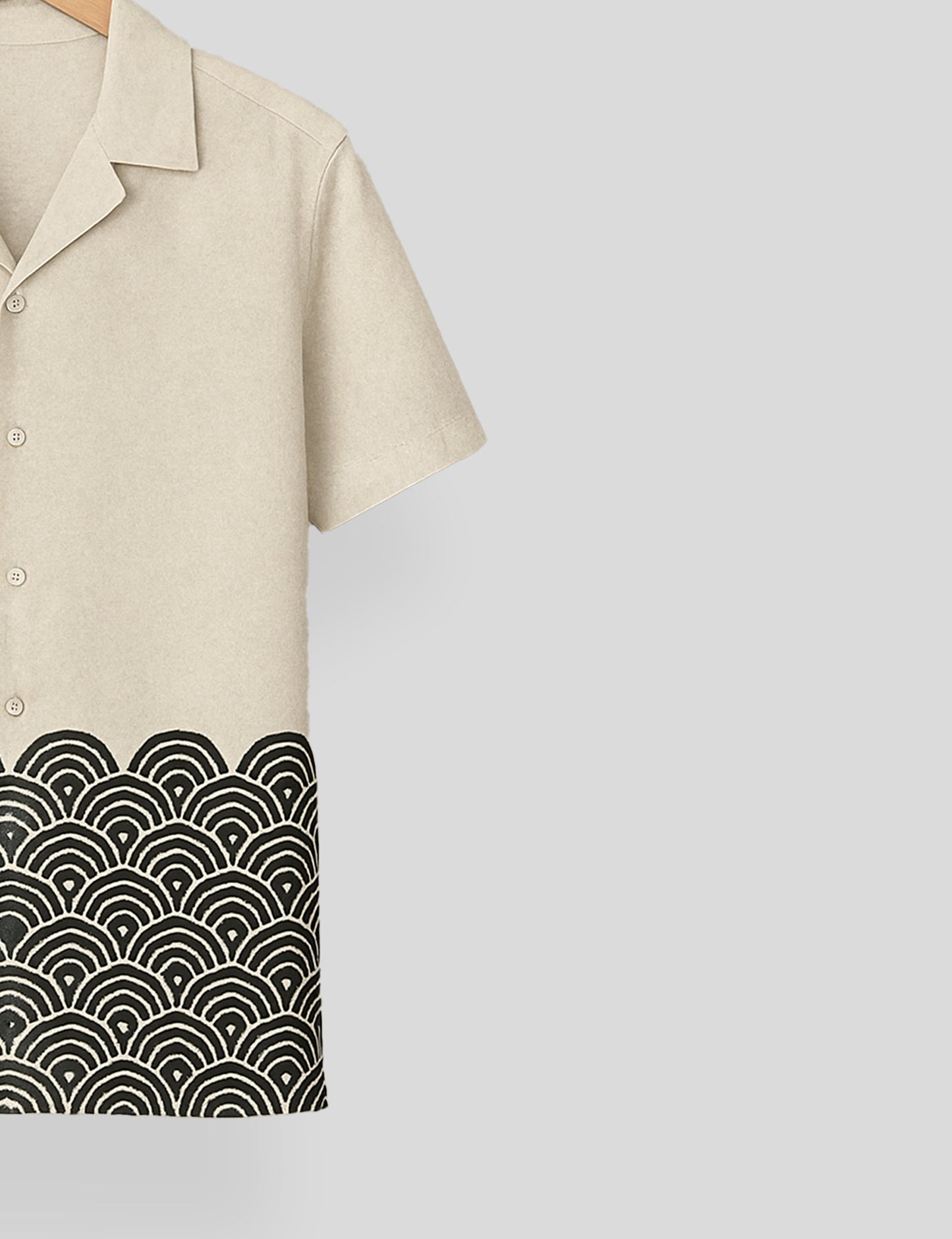 Black Mandala Mens Cotton Comfort Half Sleeve Shirt - XPST