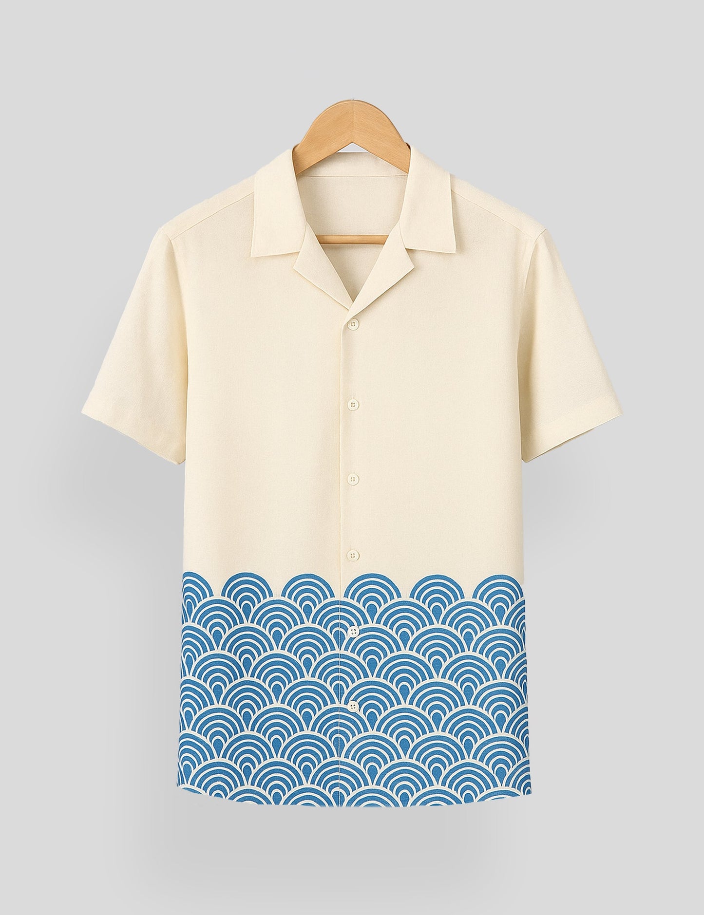 Blue Mandala Mens Cotton Comfort Half Sleeve Shirt - XPST