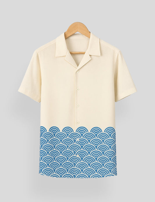 Blue Mandala Mens Cotton Comfort Half Sleeve Shirt - XPST