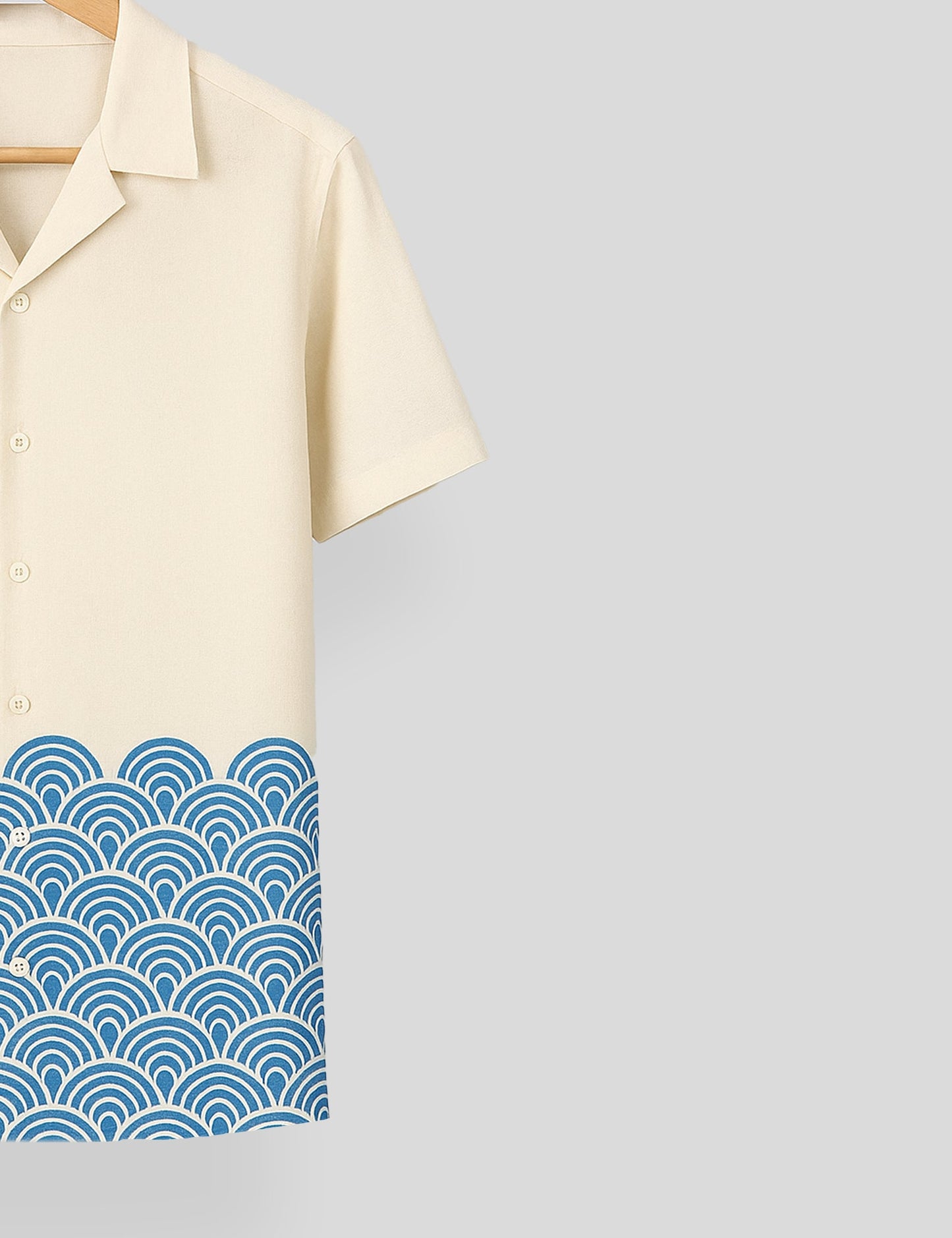 Blue Mandala Mens Cotton Comfort Half Sleeve Shirt - XPST