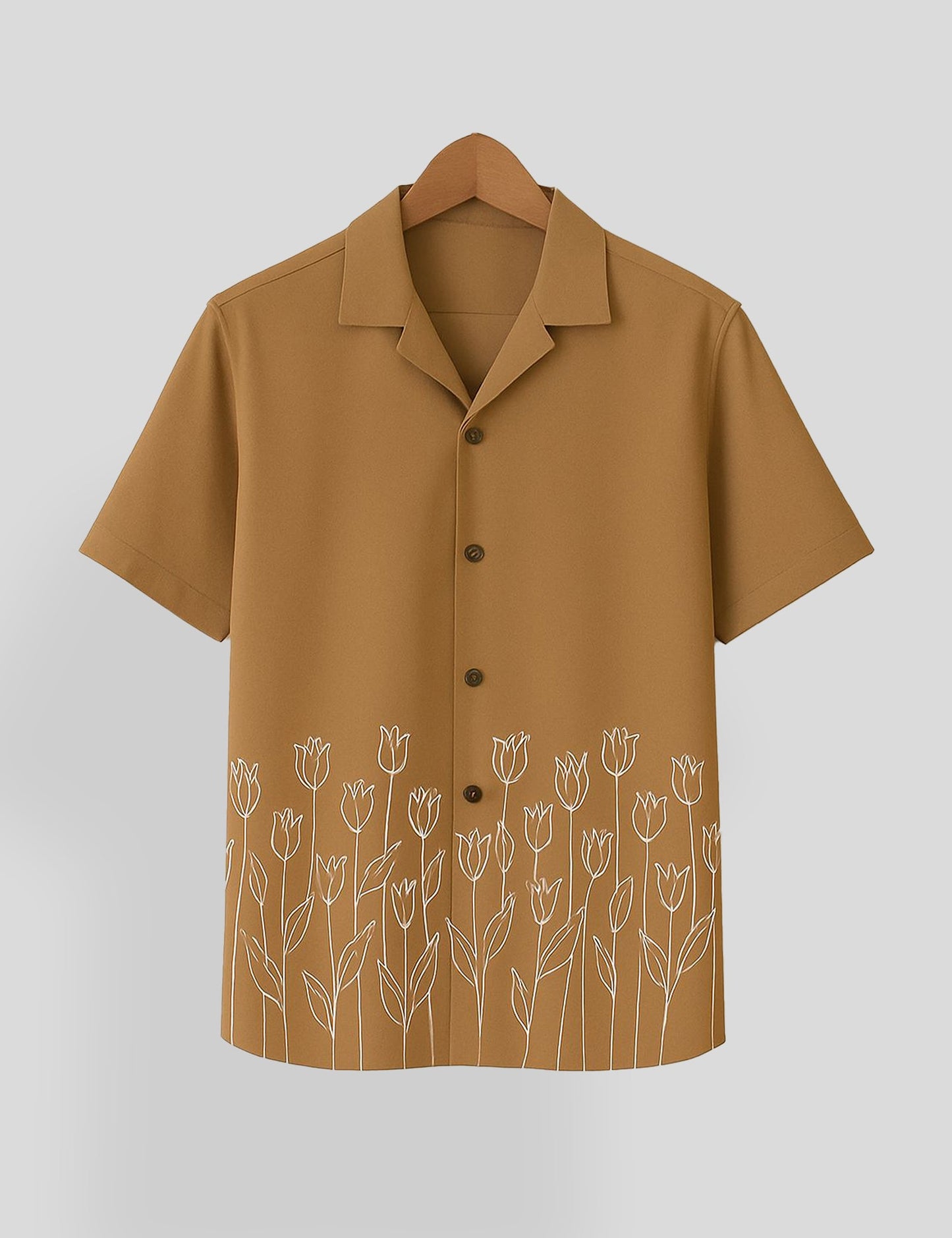 Mhendi Rose Printed Mens Everyday Cotton Shirt Half Sleeves in Fresh Colors - XPST