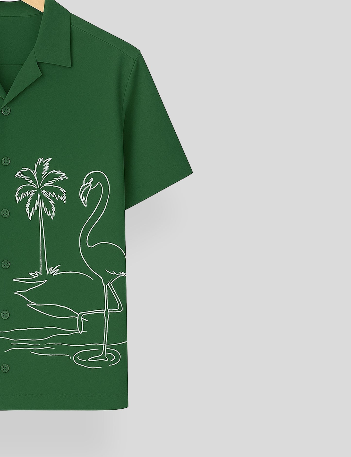 Green Swan Printed Essential Cotton Half Sleeve Shirt for Men Available in Multiple Colors - XPST
