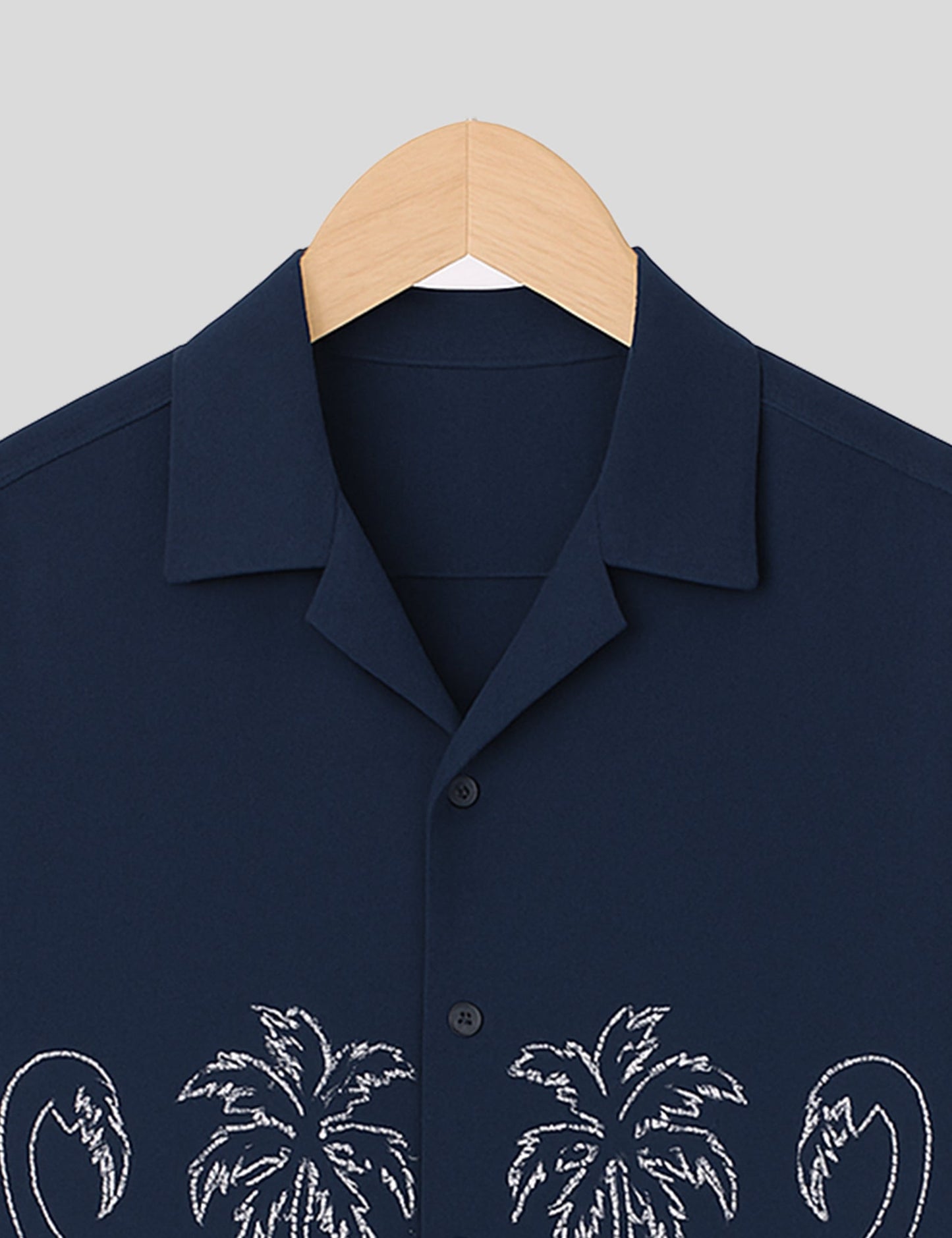 Navy Blue Swan Printed Essential Cotton Half Sleeve Shirt for Men Available in Multiple Colors - XPST