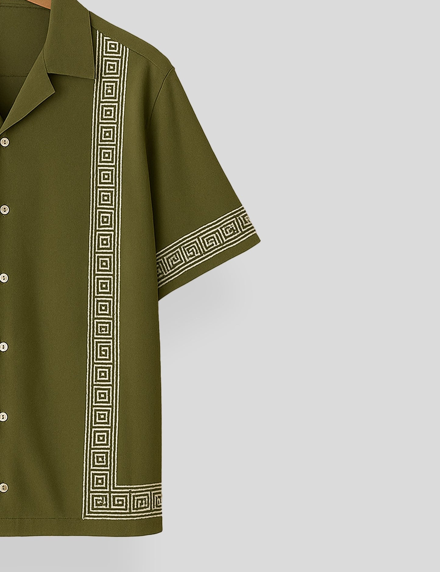 Mhendi Square Pattern SmartFit Mens Cotton Shirt Half Sleeves - XPST