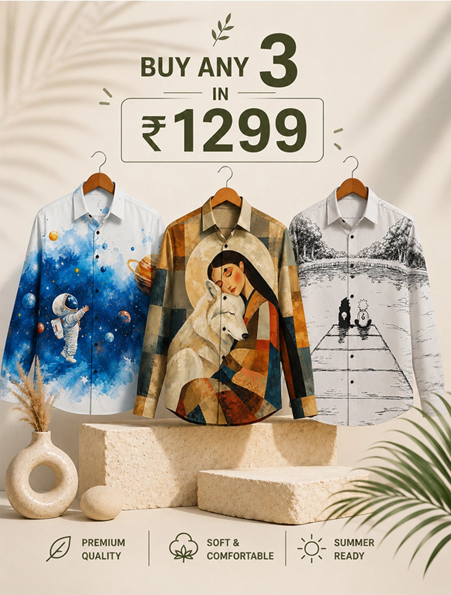 Value Pack – 3 Premium Shirts