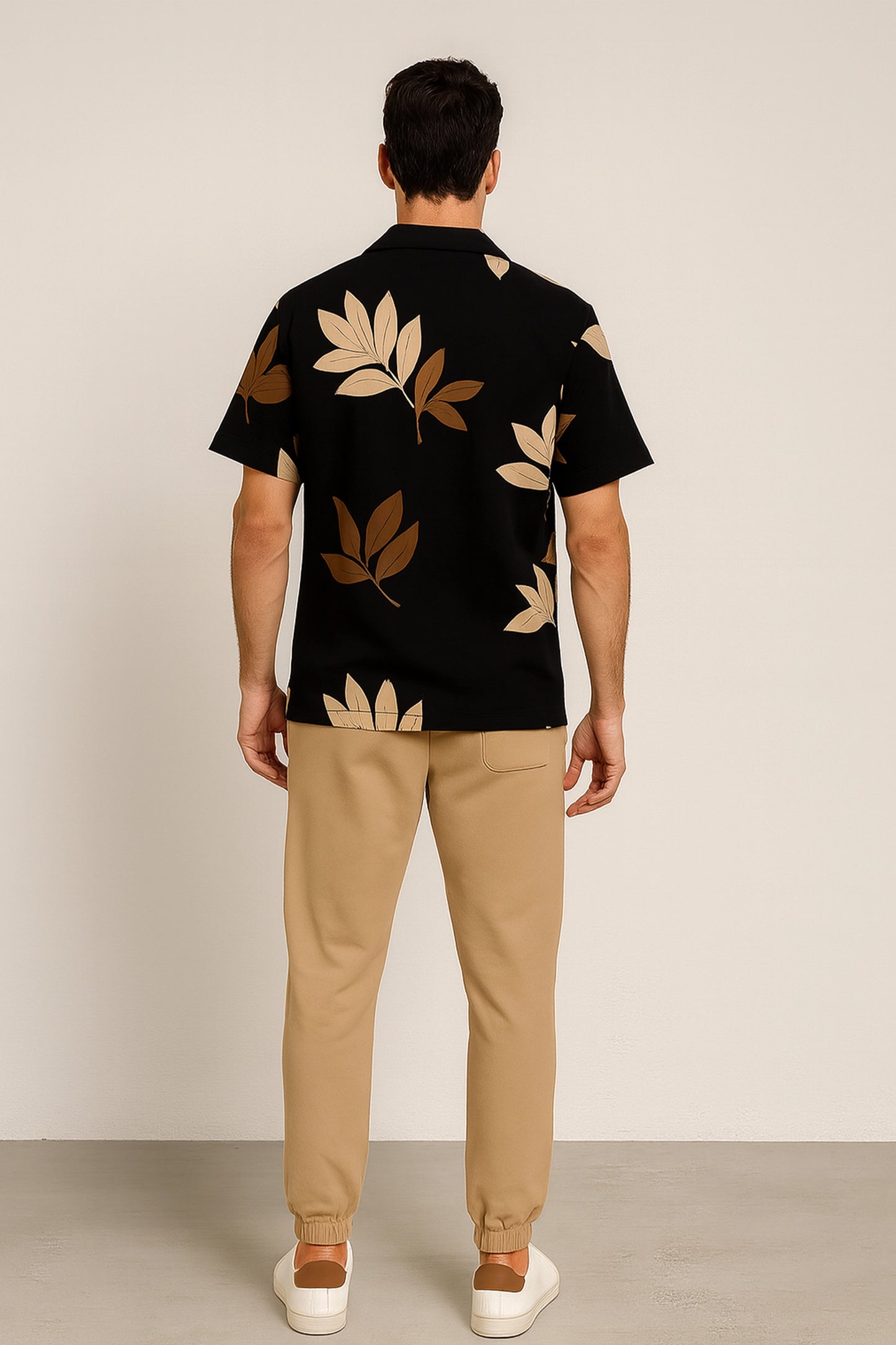Black Leaf Men's Casual Half Sleeve Shirt and Trouser Co-ord Set