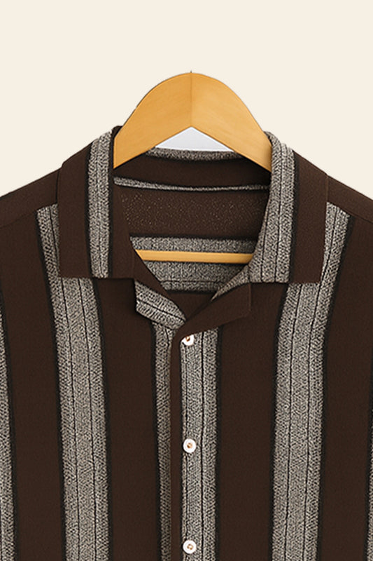 Brown Line Men's Casual Half Sleeve Shirt and Trouser Co-ord Set