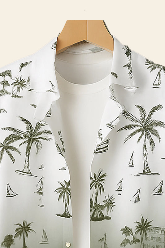 Green Shady Men's Casual Half Sleeve Shirt and Trouser Co-ord Set